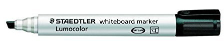 Staedtler Lumocolor 351-9B Whiteboard-Marker Keilspitze 10 Stück schwarz (Keilspitze, schwarz)