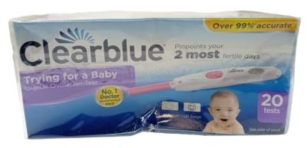 Clearblue Digital Ovulation Tests Kit (OPK) Proven to Help You Get Pregnant, 1 Digital Holder and 20 Ovulation Tests, Packaging May Vary