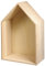Rayher Wooden House Shape Shadow Box Frame for Crafts, 3D Picture Frame with Hanger, natural wood, 24x16x8cm, 62594000