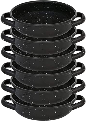 Menax- Casseruola - Acciaio Vetrificato Antiaderente - 14 cm - 6 pezzi