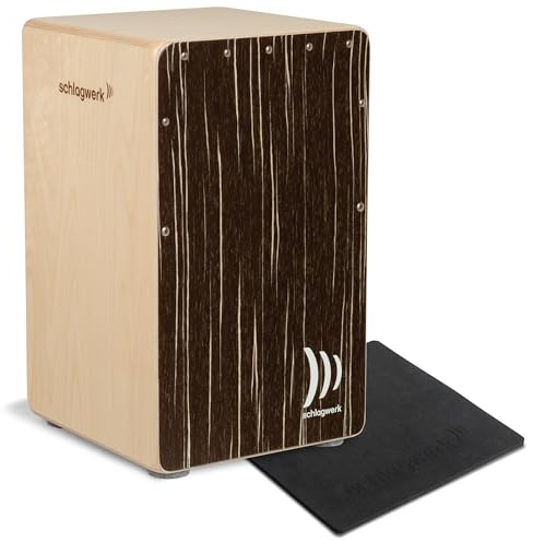 Schlagwerk CP585 Cajon Super Agile Cappuccino - individuell und stufenlos einstellbare Snare Technologie - fetter Bass, brilliante Snare, kraftvolle Slaps - inklusive Sitzkissen - Made in Germany