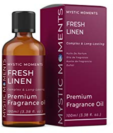 Mystic Moments | Olio di profumo di lino fresco - 100 ml - perfetto per saponi, candele, bombe da bagno, bruciatori di olio, diffusori e articoli per la cura della pelle e dei capelli