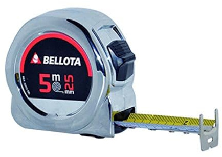Bellota 50012-5 BL - Metro cinta métrica flexómetro para medir distancias de 5 metros