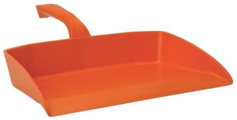 Vikan Polypropylene Dustpan / Shovel, 33cm Wide, Orange