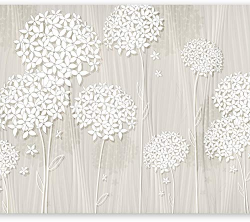 murando - Vlies Fototapete Blumen 350x256 cm - Foto Tapete Schlafzimmer Wohnzimmer Moderne Vliestapete XXL Wandtapete Motivtapeten Bildtapete 3d Effekt Wand Dekoration - Blume beige b-C-0008-a-b