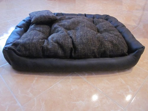 Großes Hundebett Kunstleder 100 x 80 x 25 cm/10.007,6 x 8.001 x 248,9 cm
