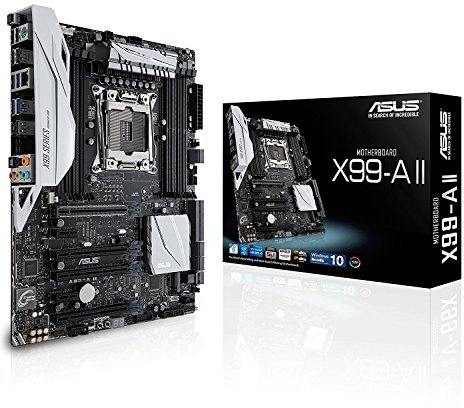 Asus X99-A II Mainboard (Sockel 2011-v3, ATX, Intel X99, 8x DDR4-Speicher, USB 3.1, M.2 Schnittstelle)