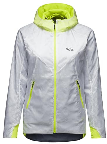 GORE WEAR R5 GORE-TEX INFINIUM insulerad jacka, dam, Vit/Neongul, 36, 100666
