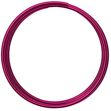 Vaessen Creative 24232-015 Aludraht Schmuck, Biegsam, Aluminium, rosa, 4 mm x 2 m