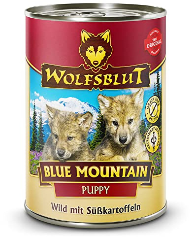 Warnicks Tierfutterservice Wolfsblut Blue Mountain Puppy Nassfutter für Welpen mit Wildfleisch 6 x 395 g
