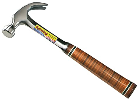 Estwing ESTE24C Curved Claw Hammer - Leather Grip 24oz, Silver