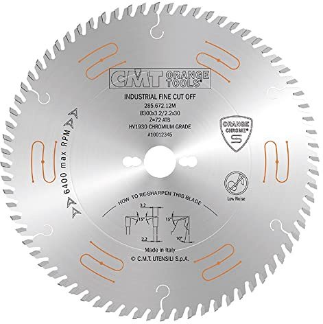 CMT ORANGE TOOLS 285.672.12M - LAMA CIRCOLARE CHROME HW 300x3.2/2.2x30 Z72 10ATB