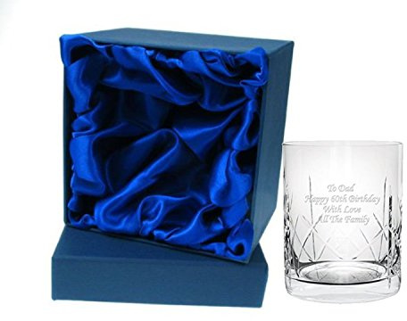 Engraved/Personalised 10oz Crystal Whisky Glass in Silk Gift Box from CR8 A GIFT For 18th/21st/30th/40th/50th/60th/65th/70th/80th/90th Birthday/Mum/Nan/Dad/Grandad