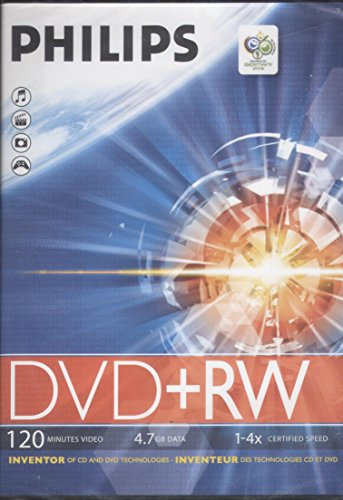 Philips DVD+RW Rohling in Videobox, 4,7 GB/120 Min, 4x Speed, 10 Stück