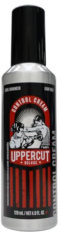 Uppercut Deluxe Control Cream, Mens Hair Cream with Medium Hold for Frizz and Curl Control, Conditioning Hair Cream with a Natural Finish, Suitable for Straight and Curly Hair 120ml