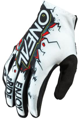 O'NEAL | Fahrrad- & Motocross-Handschuhe | MX MTB DH FR Downhill Freeride | Langlebige, flexible Materialien, belüftete Handoberseite | Matrix Glove Villain | Unisex | Schwarz Weiß | Größe XXL