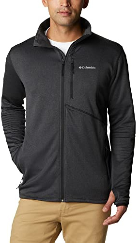 Columbia Park View Fleece Full Zip, Chaqueta De Forro Polar Con Cremallera para Hombre, black heather, Talla S