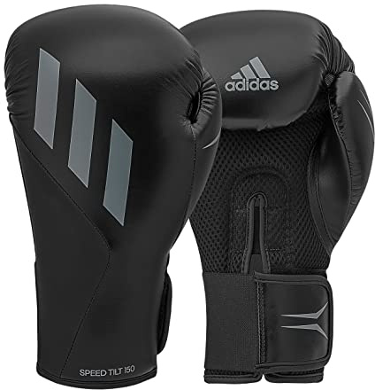 adidas Herren Tilt 150 Boxhandschuhe, Schwarz/Grau, 14 oz EU