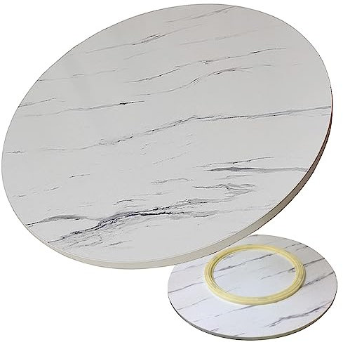 SAGIDAR Bandeja De Servicio De Mesa, Plato Giratorio Redondo, Ø 50cm-100cm, Placa Giratoria De Madera Duradero, Silencioso Y Antideslizante, No Requiere Instalación, Largo Tiempo De Uso