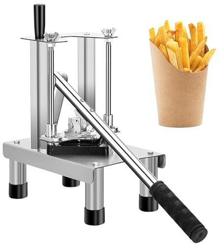 French Fries Cutter,Commercial Potato Chipper, with 3 Blades,a Downward Pressure Design,Anti Slip Handle, for Veggies, Onions, Carrots, Cucumbers, Apples