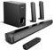 ULTIMEA 4.1ch Soundbar mit Dolby Atmos, Soundbar für TV Geräte mit Subwoofer, teilbare 2-in-1 Soundbar für Fernseher, Bluetooth 5.3, verstellbarem Bass, 3 EQ-Modi, HDMI eARC, Apollo S60 Serie