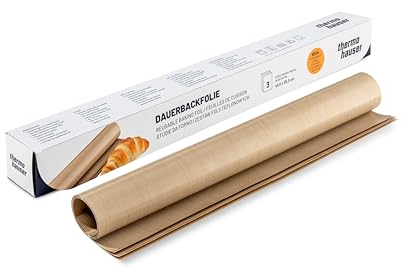 thermohauser Láminas permanentes de 40 x 35 cm, juego de 3 unidades, tejido de fibra de vidrio, recubierto de PTFE, estable y resistente a la rotura