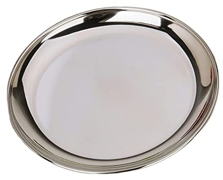 UNbit Platos llanos Plato de acero inoxidable Disco grande Plato llano (Size : 30cm)