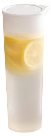 Jarra de bebida con tapa, jarra de gran capacidad | jarra de agua transparente | Recipiente para bebidas en de U | Jarra de irrompible | Jarra robusta de 1 litro para té, agua y más en la