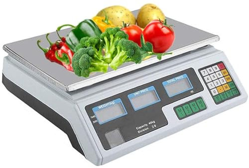 Balance numérique de magasin électronique 40 kg, balances de cuisson numériques de cuisine, avec affichage à double écran, précision réglable, pour aliments, viande, charcuterie, marché aux fruits
