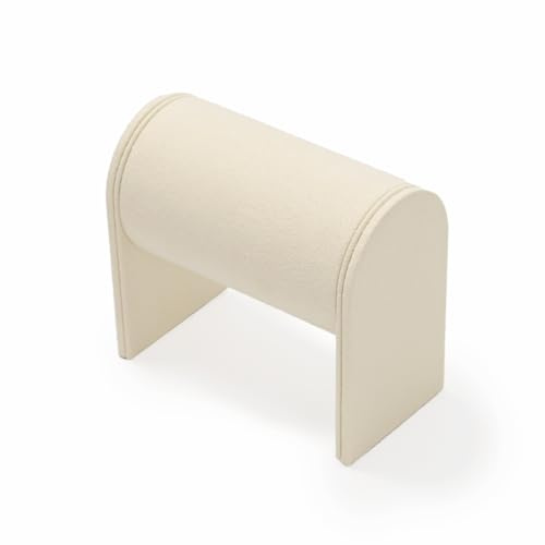Oirlv Microfiber Uhrenständer Armbandständer Schmuckaufbewahrungsständer Schmuckdisplayständer(Beige)