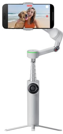 Insta360 Flow 2 Pro Standard Bundle Grey - Foldable AI Phone Gimbal, Track in 200+ Apps With Apple DockKit, Multi-Person Tracking, 360º Pan Tracking, Built-In Tripod/Selfie Stick