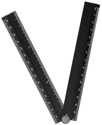baojielai Righello pieghevole dritto 30 cm in alluminio goniometro pieghevole angoli strumento con scala chiara aggiornamenti per architetti e artisti