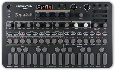 Sonicware LIVEN Evoke [Acoustronic Ambient Synthesizer] 34 Instrumente, Granular Grain FX, Flux Oscillator, 10 Reverbs, 6 Effekte, 4-Spur-Sequencer, Chord- & Arpeggiator-Modi