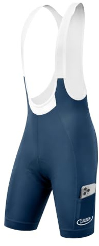 INBIKE Bibs Shorts Culotte Ciclismo Hombres Pantalones Cortos de Bicicleta con Protección Solar UPF50+ con Gel Acolchado y Bolsillo Transpirable Ropa Interior de Biciclet MTB Azul S