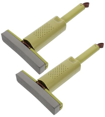 KICHOUSE 2piezas Fregona De Mano Mini Trapeador Portátil Autoapretable para Limpieza para Pequeños Cocina Baño o Escritorio