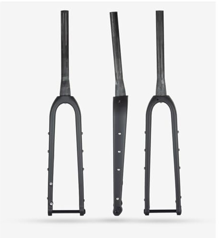 BSFHQS Fourche Rigide De Vélo Gravel 700C Tube Conique De 39.8mm, Fourche Avant De VTT 29 Freins À Disque Fourche en Fibre De Carbone, Axe Traversant 12x100mm, Routage Semi-Interne