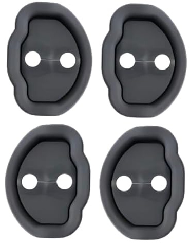 Gogogmee 4pcs Car Door Latch Protective Covers for Model Y Silicone Shock Absorption Pads Rust-resistant Lock Guards Easy Installation Car Door Lock Protection
