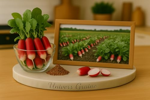 350 Graines de Radis - Ravanelle Flamboyant 3 - Raphanus sativus – type French Breakfast - Legume Jardin - 425