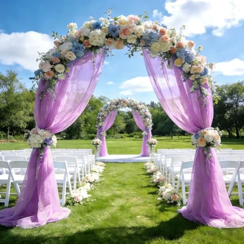 Tessuto in organza al metro, 3 m x 160 cm, in tulle al metro, colore viola, fai da te, per compleanni, matrimoni, decorazioni per feste