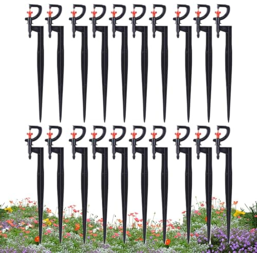 Gocciolatori Per Irrigazione A Irrigatore A Regolabile Tipo G 18 cm | 20 Ugelli Spruzzatori Da Giardino Per Interni Ed Esterni, Giardino, Prato, Cortile, Serra, Piante E Fiori