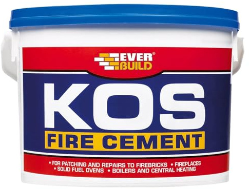 Everbuild KOS Fire Cement Cartridge – Ready to Use – Resistant to Temperatures Up To 1250˚C – Buff – 25kg