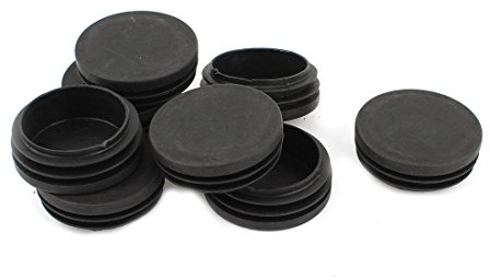 sourcing map 8pcs Pfostenkappe Lamellenstopfen Stuhlkappen Stuhlgleiter Kunststoff runde 50 mm Durchmesser Schwarzer