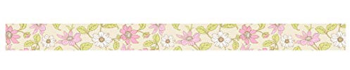 Ursus 59050048 - Masking Tape, Blumenbordüre 1, Klebeband aus Papier, ca. 15 mm x 10 m, einseitig bedruckt, lösungsmittel und säurefrei, ideal für Scrapbooking