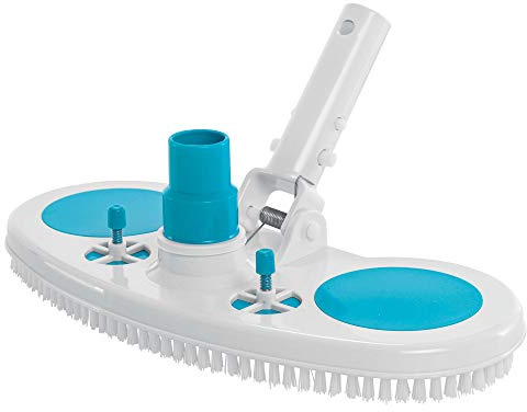 U.S. Pool Supply 13 Weighted Pool Vacuum Head with Nylon Bristles, Swivel Hose Connection, EZ Clip Handle - Connect 1-1/4 or 1-1/2 Hose - Removes Debris, Cleans Floors - Safe for Vinyl Lined Pools