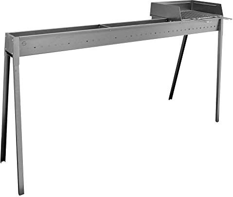 Cuocispiedini ed Arrosticini con Barbecue a Carbone 140 cm Torino Grill 100+40 Plus (cm140) in Ferro Alluminato