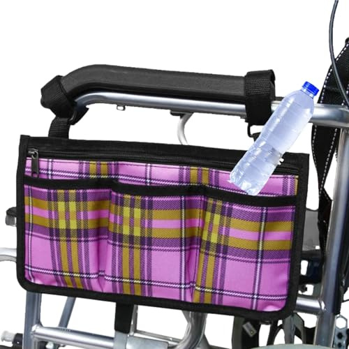 Rollstuhltasche für Armlehne, Mobilitätshilfe Rollstuhlzubehör Tasche, Sichere Aufbewahrungstasche für Rollstühle Tasche für Jeden Rollstuhl, Elektromobil