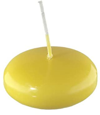 Kopschitz Schwimmkerzen Citron 55 x Ø 80 mm, 8 Stück, XXL Schwimmkerzen