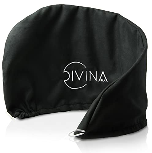 Plopper DIVINA BLK turbante in microfibra anti-crespo per il plopping dei capelli mossi, ricci, super ricci e afro