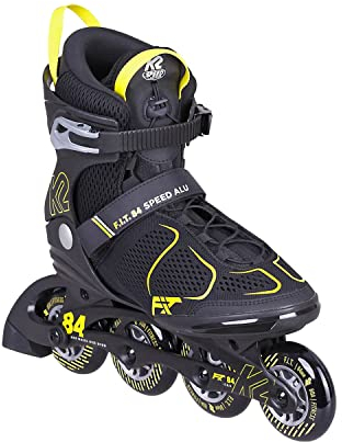 K2 F.I.T. 84 Speed ALU Inline Skate Black/Yellow, 43.5