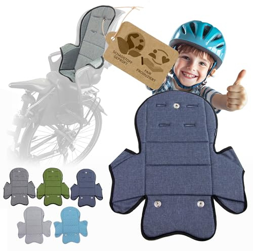 Ersatzbezug Sitzkissen Bezug Auflage für Kinder Fahrradsitz kompatibel mit Römer Jockey (marine meliert (Modell 5))